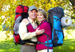 Senior tourists couple.