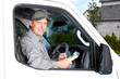 Handsome truck driver.