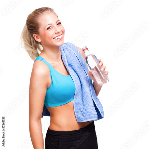 Photo: Sportlerin nach dem Training Sportlerin nach dem Training
