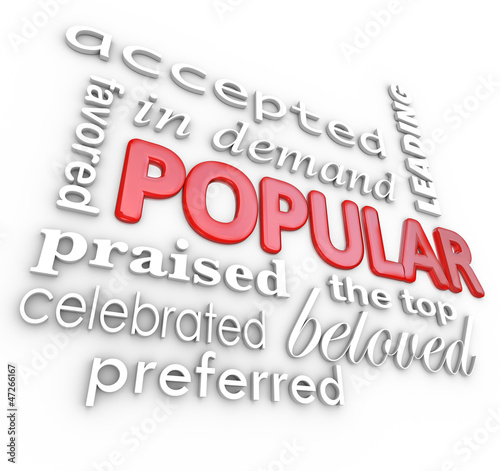 Illustration: Popular Word Best In Demand Favorite Background Popular Word Best In Demand Favorite Background