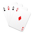 Isolated playing cards vector.