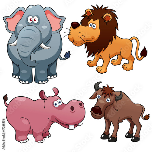 Vector: illustration of Wild animals cartoons illustration of Wild animals cartoons