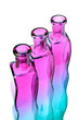 Three glass vases