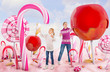 Two girls in a Candy land