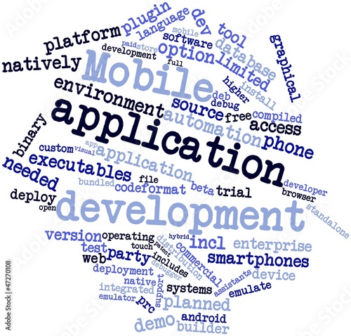 Illustration: Word cloud for Mobile application development Word cloud for Mobile application development