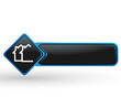 logo immobilier sur bouton web carré