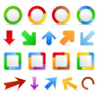 Set of design elements with arrows