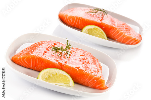 Photo: Fresh raw salmon fillet Fresh raw salmon fillet