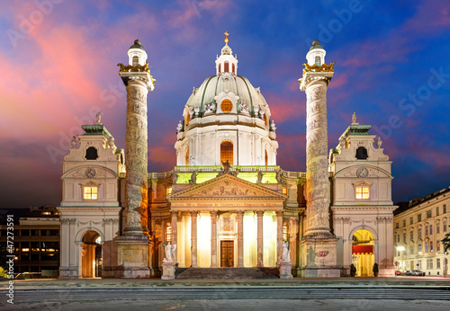 Photo: Vienna - Karlsplatz - St. Charles's Church - Austria Vienna - Karlsplatz - St. Charles's Church - Austria