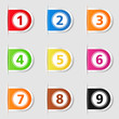 Vector: Tabs with numbers Tabs with numbers