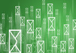 fast mail green background down and up