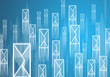 mass email blue background