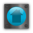 Logo home métallique