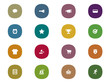 Retro mobile interface Icon Set for online shopping