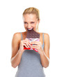 Indulging in her sweet tooth