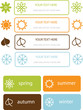 colorful vector four seasons symbols