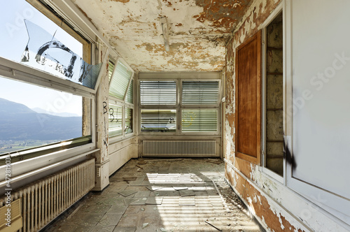 Photo: old abandoned house, interior, windows old abandoned house, interior, windows