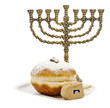 Traditional symbols of Jewish holiday - Hanukkah