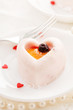 Heart-shaped dessert for Valentine's Day