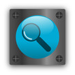 Logo recherche métallique
