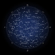 Carte du ciel -  version française et anglaise