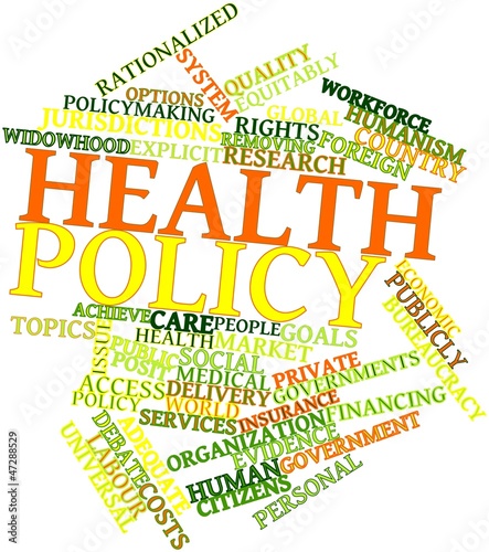 Illustration: Word cloud for Health policy Word cloud for Health policy