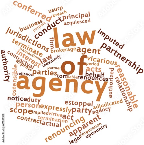 Illustration: Word cloud for Law of agency Word cloud for Law of agency