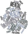 Word cloud for Mental health first aid