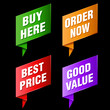 discount tags and labels.