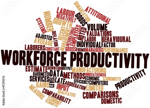Illustration: Word cloud for Workforce productivity Word cloud for Workforce productivity