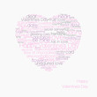 Typographic valentines heart