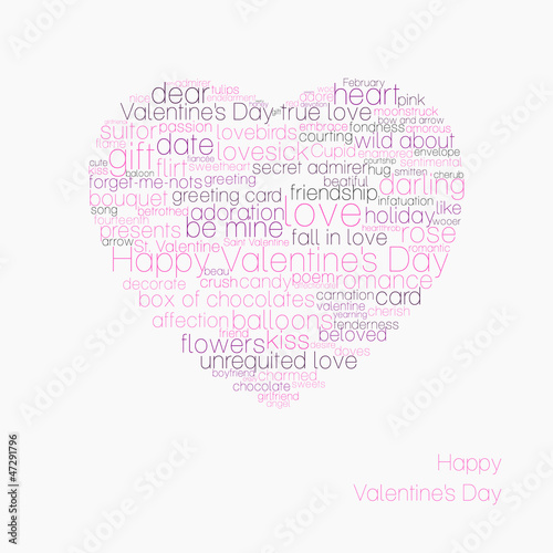 Vector: Typographic valentines heart Typographic valentines heart