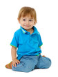 cute little boy, isolated on white