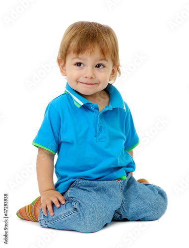 Photo: cute little boy, isolated on white cute little boy, isolated on white