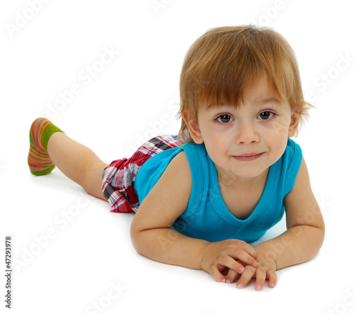 Photo: cute little boy, isolated on white cute little boy, isolated on white