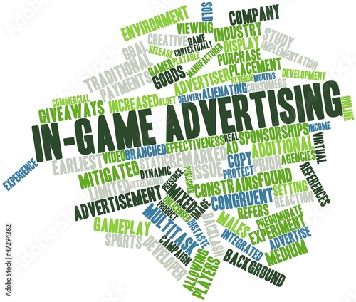 Illustration: Word cloud for In-game advertising Word cloud for In-game advertising