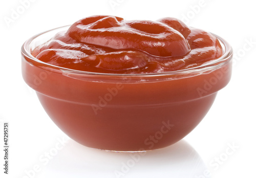 Photo: tomato sauce isolated on white tomato sauce isolated on white