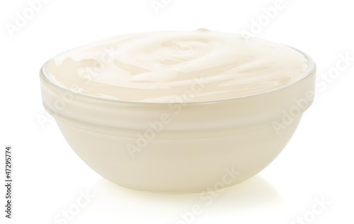 Photo: mayonnaise sauce isolated on white mayonnaise sauce isolated on white