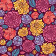 Vector: Vector colorful abstract summer flowers elegant seamless pattern Vector colorful abstract summer flowers elegant seamless pattern