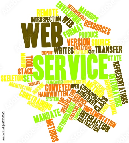 Illustration: Word cloud for Web service Word cloud for Web service