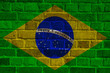 Illustration: Brazil Flag on brick wall Brazil Flag on brick wall
