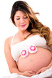 Woman expecting a baby girl