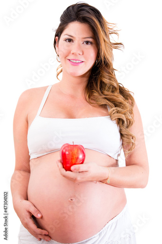 Photo: Pregnant woman eating healhty Pregnant woman eating healhty