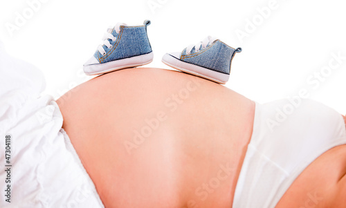 Photo: Woman expecting a baby boy Woman expecting a baby boy