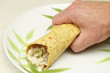Hand Holding a Burrito
