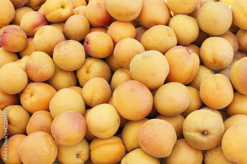 Photo: Many Peaches at a Market Many Peaches at a Market