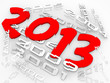 Jahr 2013 plus vorherige_vergehende Zeit - 3D