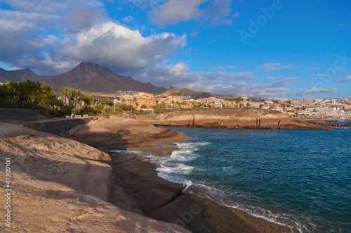 Photo: Beach Las Americas in Tenerife island - Canary Beach Las Americas in Tenerife island - Canary
