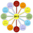 Vector: 2013 Calendar 2013 Calendar