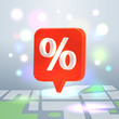 Holiday festive sale badge over block street map